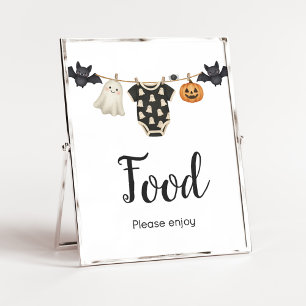 Little Boo Clothesline Baby Dusche Food-Zeichen Poster