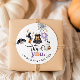 Little Boo Clothesline Babydusche Vielen Dank Runder Aufkleber