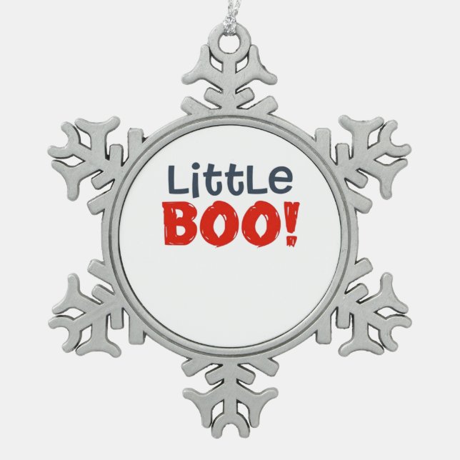 Little Boo Creative Lässig Schneeflocken Zinn-Ornament (Vorderseite)