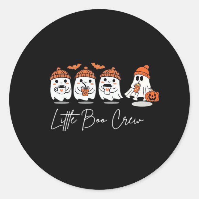 Little Boo Crew Minimal Clean Design Runder Aufkleber (Vorderseite)