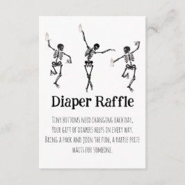 Little Boo Dancing Skeletons Diaper Raffle Insert