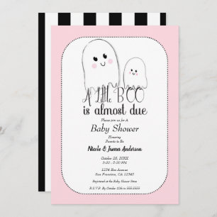 Little BOO Due Halloween Ghost Pink Babydusche Einladung