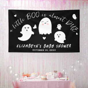 Little Boo fast due Halloween Baby Dusche Banner