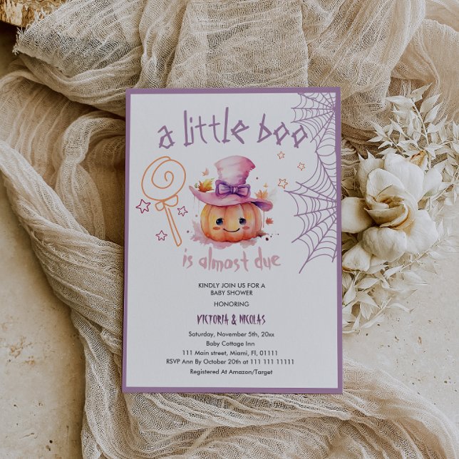 Little Boo fast zu Halloween Girl Dusche Einladung (Von Creator hochgeladen)