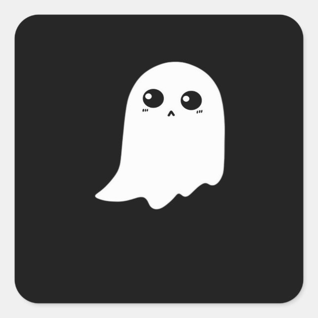 Little Boo Funny Meme Quadratischer Aufkleber (Vorderseite)