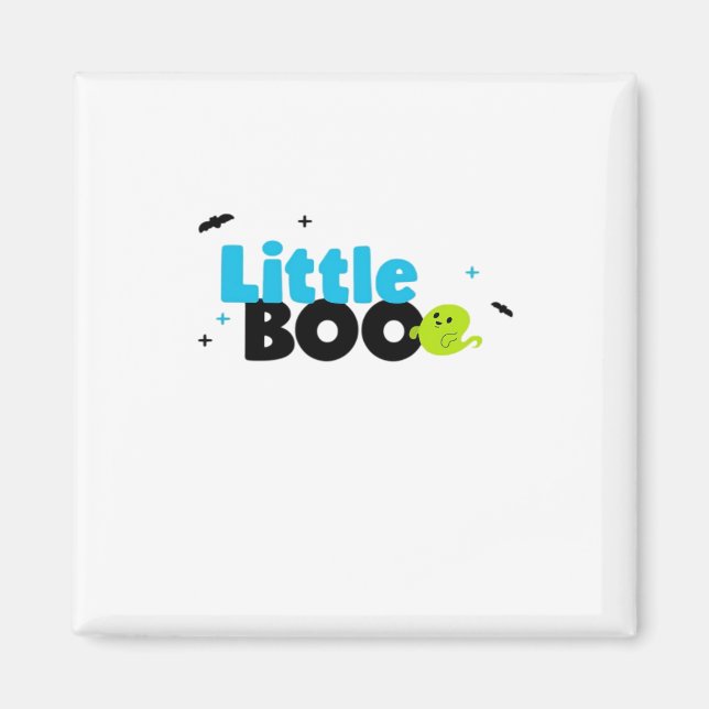 Little Boo Funny Retro Magnet (Vorne)