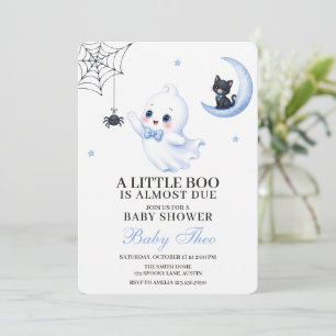 Little Boo Geist Jungen Halloween Baby Shower Einladung