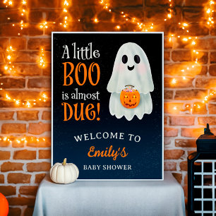 Little boo Geist Kürbiskuppel Halloween Babydusche Poster