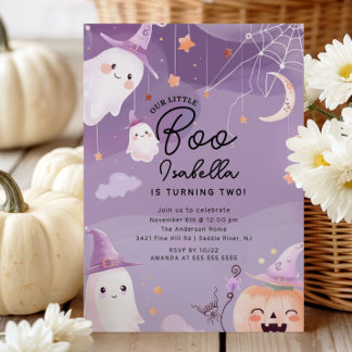Little Boo Ghost Birthday Party Einladung