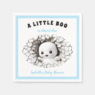 Little Boo Ghost Boy Baby Dusche Blue Napkins Serviette