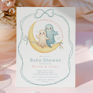 Little Boo Ghost Couple Baby Dusche Einladung