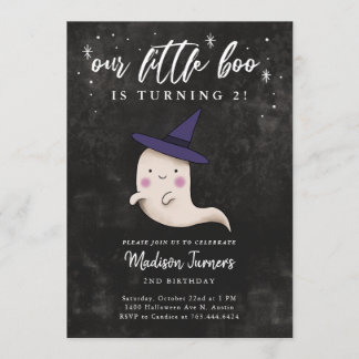 Little Boo Ghost Girl Halloween Geburtstagsparty Einladung
