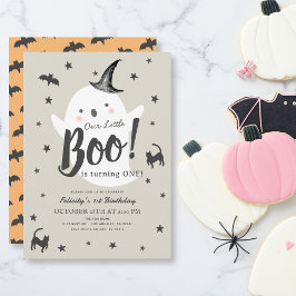 Little Boo Ghost Halloween 1. Geburtstag Einladung