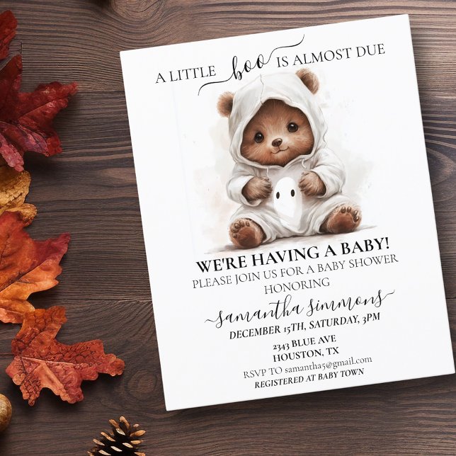 Little Boo Ghost Halloween Baby Bear (Von Creator hochgeladen)