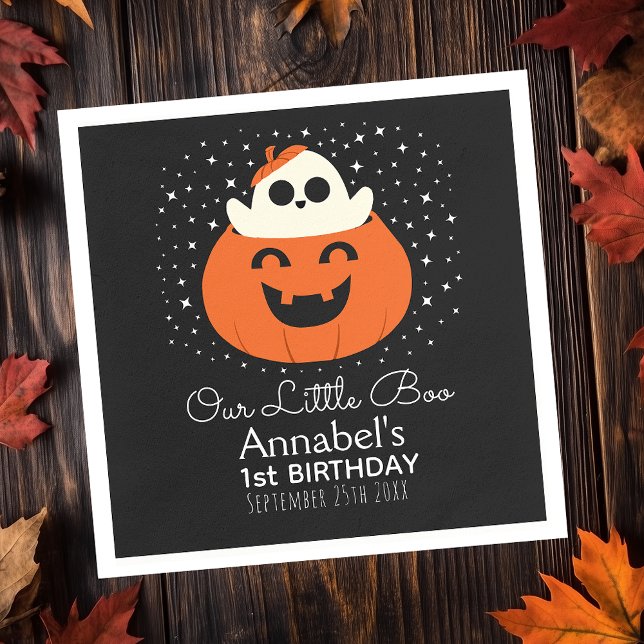 Little Boo Ghost Halloween Kindergeburtstag Serviette (Von Creator hochgeladen)