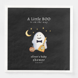 Little Boo Ghost Hollaween Baby Shower Serviette