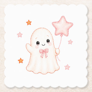 Little Boo Ghost Mädchen Halloween-Baby-Party Untersetzer