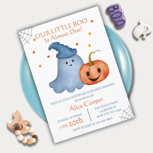 Little Boo Ghost Pumpkin Halloween Baby Shower Einladung
