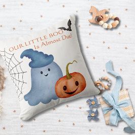 Little Boo Ghost Pumpkin Halloween Baby Shower Kissen