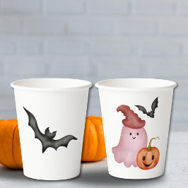 Little Boo Ghost Pumpkin Halloween Baby Shower Pappbecher