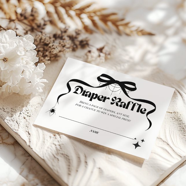 Little Boo Gothic Halloween Baby Shower Diaper Begleitkarte (Von Creator hochgeladen)