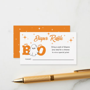 Little Boo Halloween Baby Duschdusche Windeln Raff Begleitkarte