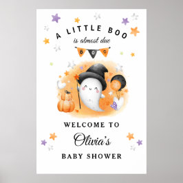 Little Boo Halloween Baby Dusche Begrüßungszeichen Poster