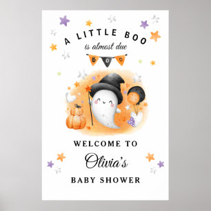 Little Boo Halloween Baby Dusche Begrüßungszeichen Poster