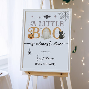 Little Boo Halloween Baby Dusche Begrüßungszeichen Poster