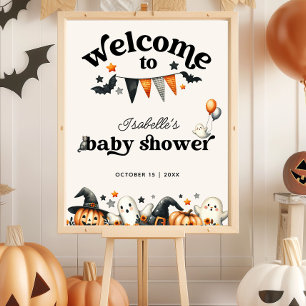 Little Boo Halloween Baby Dusche Begrüßungszeichen Poster