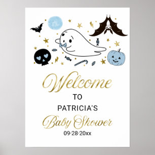 Little Boo Halloween Baby Dusche Begrüßungszeichen Poster