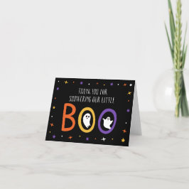 Little Boo Halloween Baby Dusche Dankeskarte