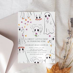 Little Boo Halloween Baby Dusche Einladung