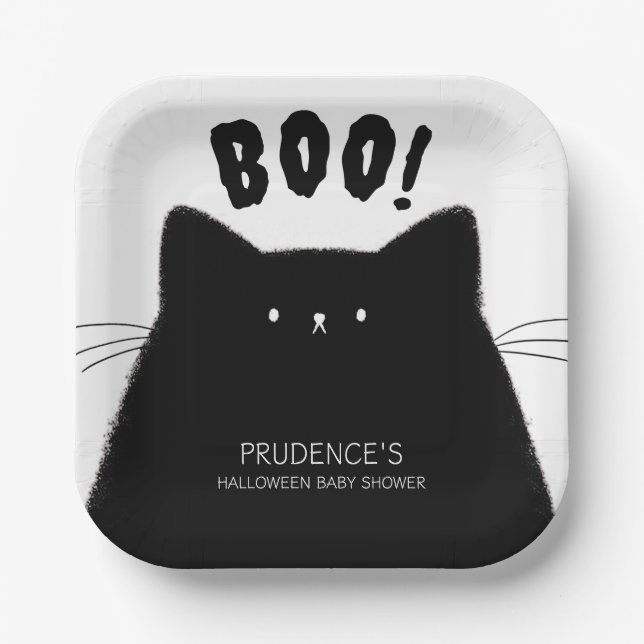 Little Boo Halloween Baby Dusche Pappteller (Vorderseite)