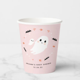 Little Boo Halloween Baby Dusche rosa Papiertassen Pappbecher