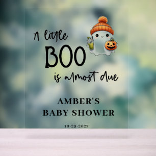 Little Boo Halloween Baby Dusche Willkommen Acrylschild