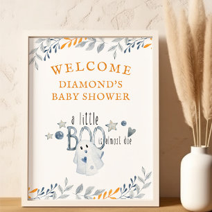 Little Boo Halloween Baby Dusche Willkommen Poster