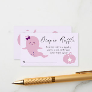 Little Boo Halloween Baby Dusche Windel Gewinnspie Begleitkarte