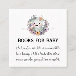 Little Boo Halloween Baby Shower Book Request Card Telefonnummerkarte