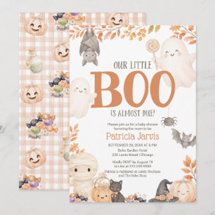 Little Boo Halloween-Baby-Shower-Einladung Dankeskarte