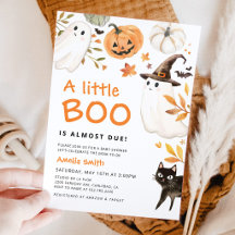 Little Boo Halloween-Baby-Shower-Einladung