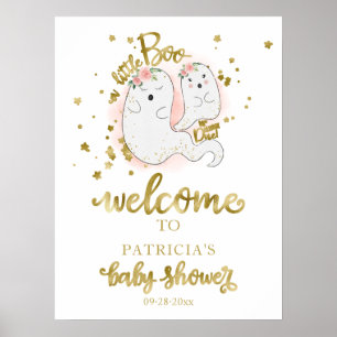 Little Boo Halloween Baby Shower Willkommensschild Poster