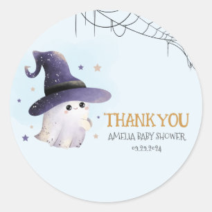 Little Boo Halloween Babydusche Runder Aufkleber