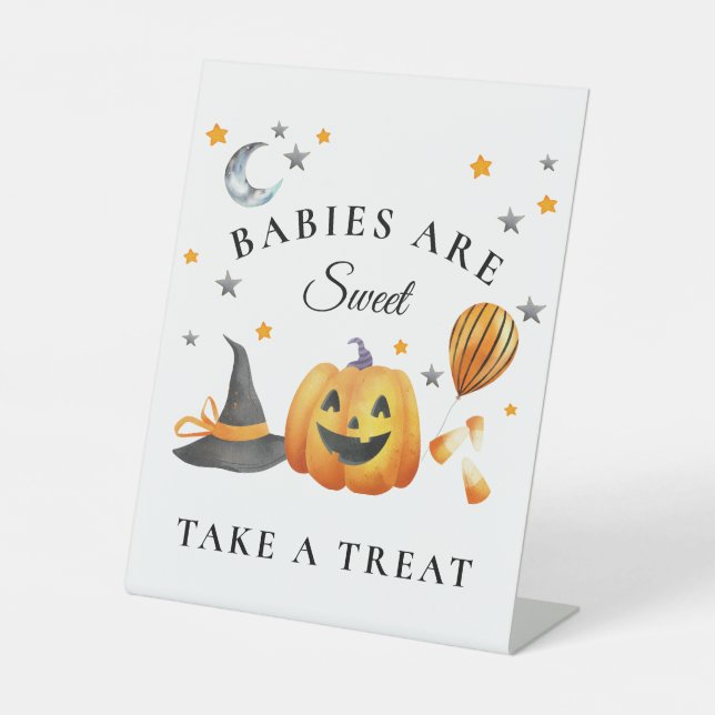 Little Boo Halloween Babys sind süß Sockelschild (Vorderseite)