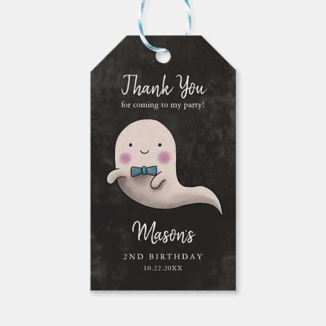 Little Boo Halloween Bow Krawatte Ghost Birthday P Geschenkanhänger (Vorderseite)