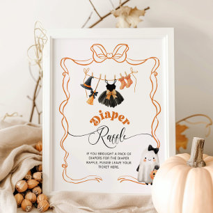 Little Boo halloween Clothesline Diaper Tombola Poster
