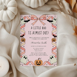 Little Boo Halloween Coquette Ribbon Babydusche Einladung