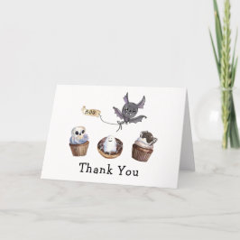 Little Boo Halloween cupcake Babydusche Dankeskarte