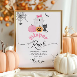 Little Boo Halloween Diaper Tombolen Poster