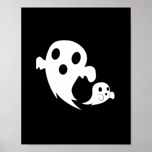 Little Boo Halloween-Druckdesign Poster (Vorne)
